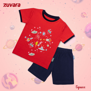 Cotton T-shirt and shorts for Boys (Space)