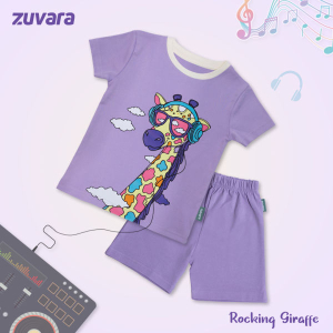 Cotton T-shirt and shorts (Rocking Giraffe)