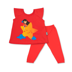 Cotton Top and Pants for Girl (Star)