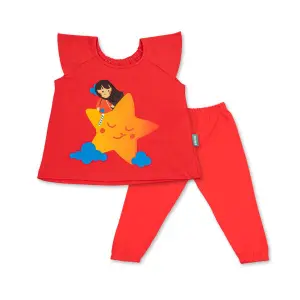Cotton Top and Pants for Girl (Star)