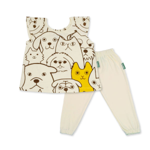 Cotton Top and Pants for Girl (Wild Life)