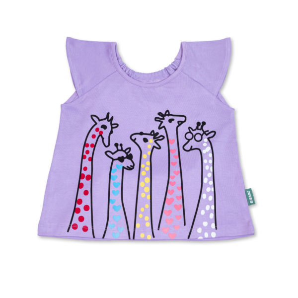 Cotton Top and shorts for Girls (Giraffe) - Image 2