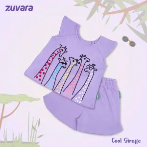 Cotton Top and shorts for Girls (Giraffe)