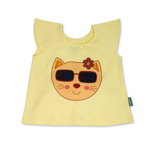 Cotton Top and shorts for Girls (Oh Bear) - Image 2