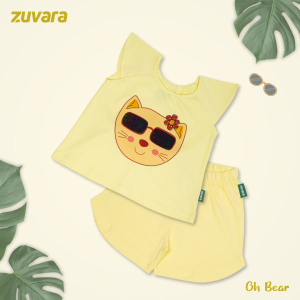 Cotton Top and shorts for Girls (Oh Bear)
