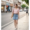 Cotton Tops For Summer.Soft Material With Front Bottom.