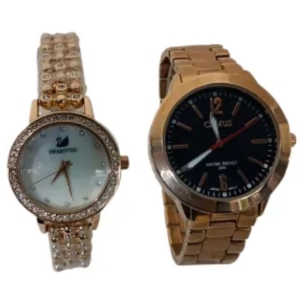 Couple Chain Strap Watch (Rose Gold)