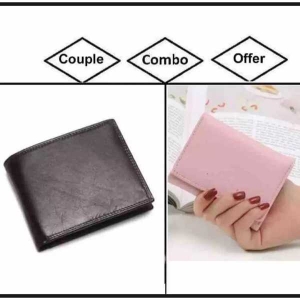 Couple Combo Offer Of Men Leather Wallet And Ladies Leather Wallet