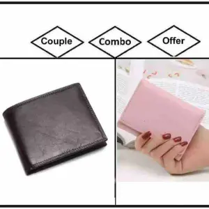 Couple Combo Offer Of Men Leather Wallet And Ladies Leather Wallet