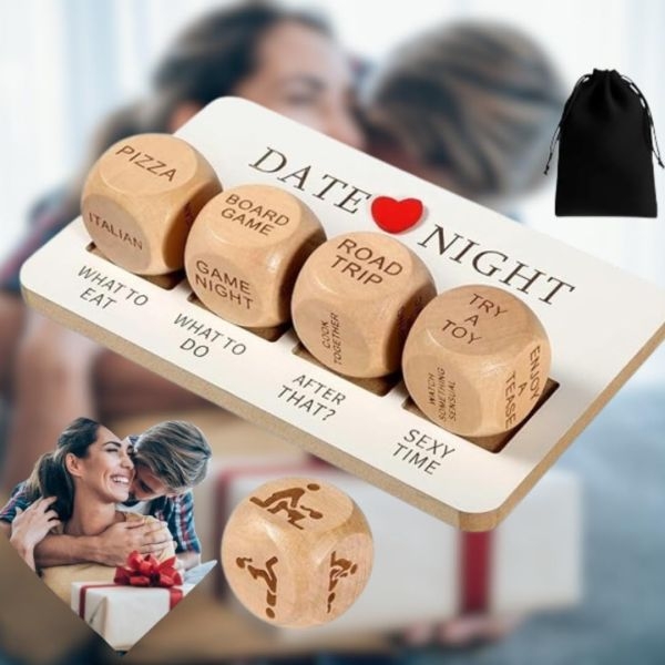Couples Date Night Dice – Wooden Game Set for Romantic Ideas & Fun Activities – Perfect Gift for Him & Her" - Image 4