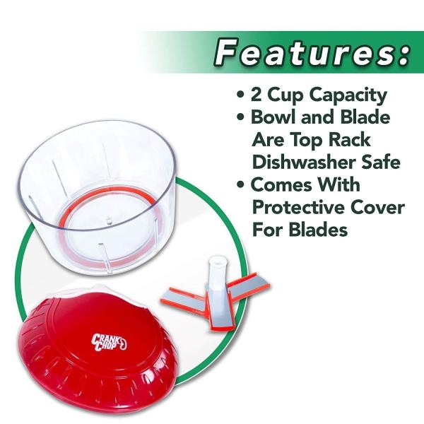 Crank Chop Food Chopper And Processor Deluxe With Japanese Blades - Image 4