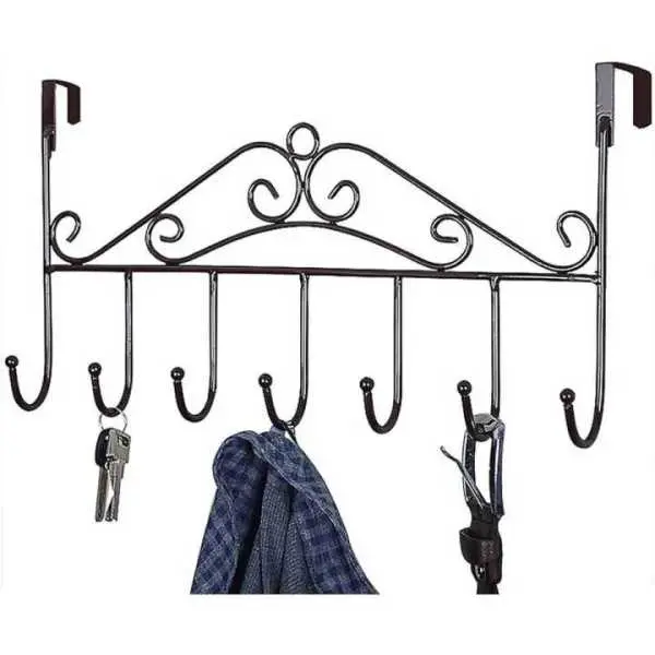 Creative Iron Door Hanging Hook Wall Clothes Hanger Rack - Image 2