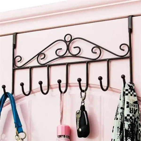 Creative Iron Door Hanging Hook Wall Clothes Hanger Rack - Image 3