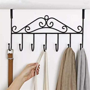 Creative Iron Door Hanging Hook Wall Clothes Hanger Rack