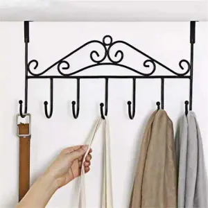 Creative Iron Door Hanging Hook Wall Clothes Hanger Rack