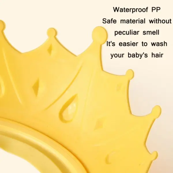 Crown Shape Children Shower Head Cover Adjustable Newborn Baby Bath Accessories Wash Hair Shield Hat Ear Protection Shampoo Cap - Image 5