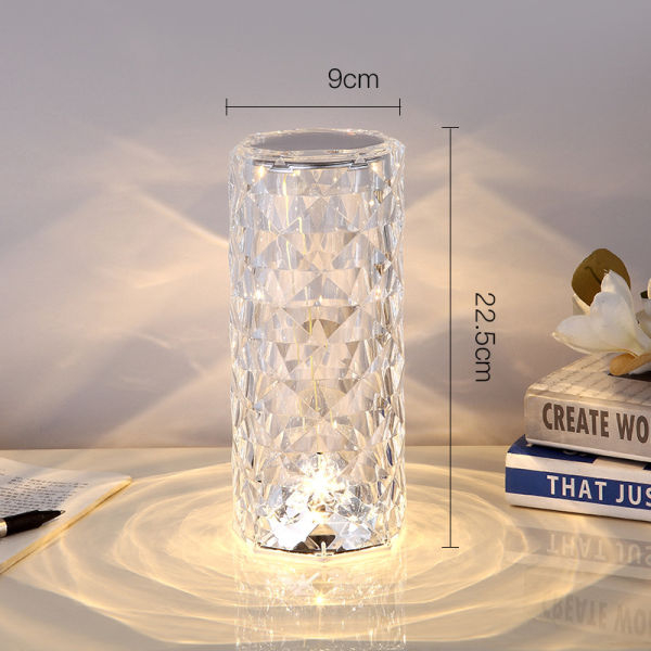 Crystal Table Lamp Rose Light Projector 3/16 Colors Adjustable Romantic Diamond Atmosphere LED Light - Image 3