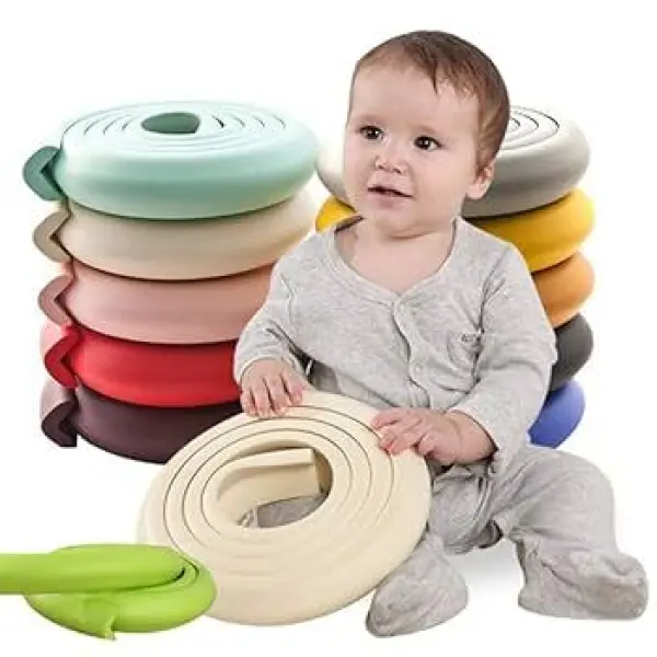 Cute Baby 2M Self Adhesive L Shape Rubber Foam Desk Table Edge Corner Protector, Anti-Collision Edge Cover Cushion Strip for Baby Protection - Image 4