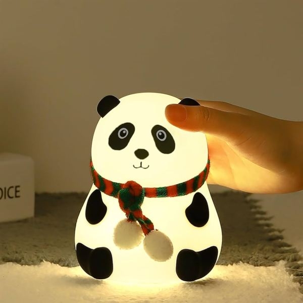 Cute Panda Night Light /  Silicon Lamp Panda  / Panda Lamp /  7-Color Changing - Image 2