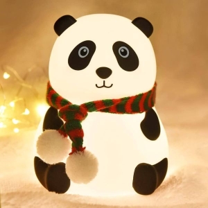 Cute Panda Night Light /  Silicon Lamp Panda  / Panda Lamp /  7-Color Changing
