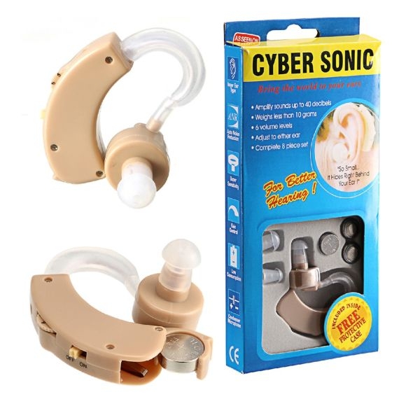 Cyber Sonic BTE Hearing Aid Device for Adults - Portable Personal Sound Amplifier, New with Free Accessories - Image 2