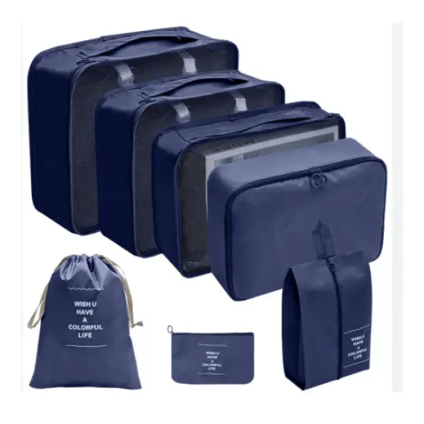 7 in 1 Set Packing Cubes Laundry Pouch, Travel Storage Bag Organizers, Travel Luggage Organizer Pouch, Travel Organizer Bags - Image 5