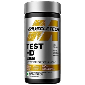 Muscletech Test HD Elite Preworkout/Postworkout 60 Capsules Boost Free Testosterone Levels
