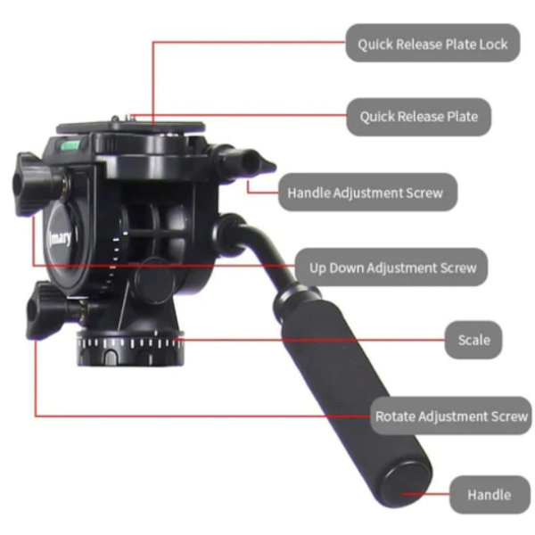 Jmary KP-2599 Aluminum Monopod Tripod Camera Tripod With Travel Bag - Image 7