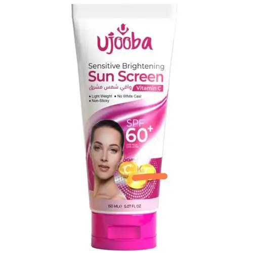 UJOOBA Sensitive Brightening SunScreen Vitamin c - Light Weight, No White Cast, Non Sticky 150ml
