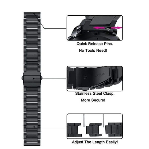 Zeblaze Metal Strap | 22mm Strap | Compatible for All Zeblaze Smartwatch | Universal Compatibility | - Image 3