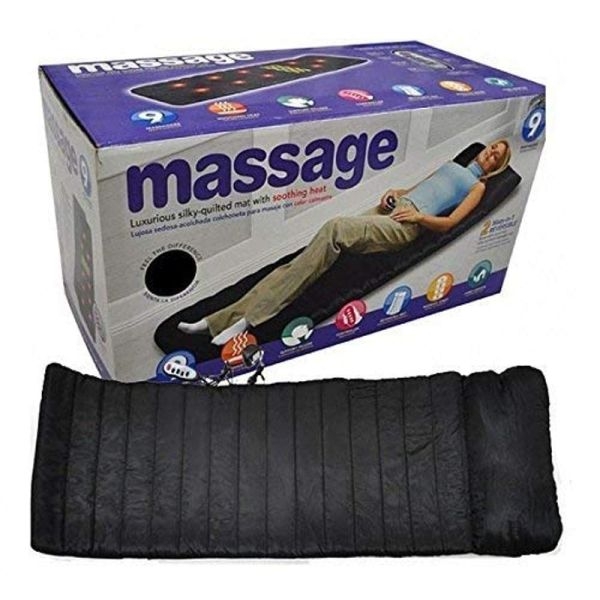 Massage Mat,Luxurious Silky-Quilted Mat With Soothing Heat Massage Cushion - Image 2