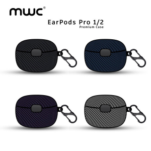 MWC Earpods Pro 1/2 Carbon Fibre Texture Cover | Shock-Proof Protective case | Available in 4 Colors