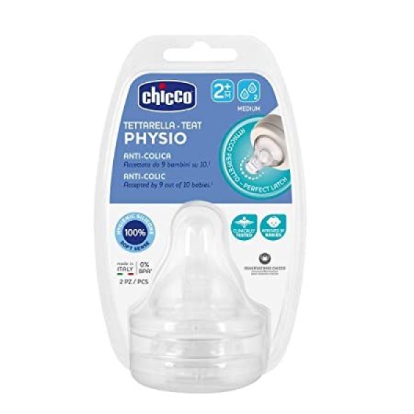 Chicco Teats Perfect 5 2M+ Medium Sil 2 Pcs - Image 2