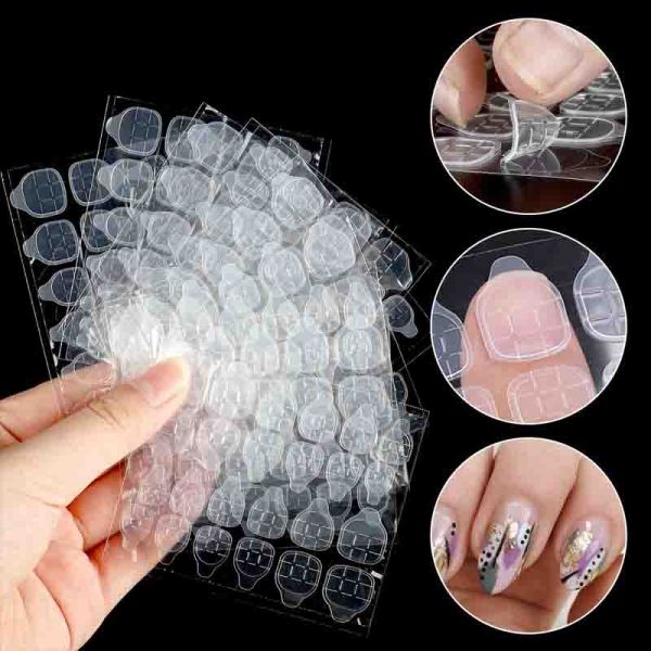 Pack Of 5Pcs & 10Pcs Tips Nail Tape Glue Nail Glue Stickers Double Sided Nail Jelly Glue for Press On Nails for Manicure Decoration - Image 2