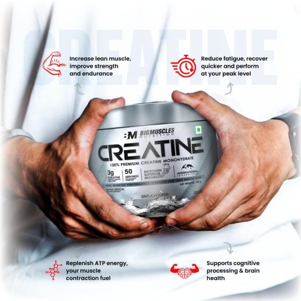 Bigmuscles Nutrition Creatine Monohydrate 155g (50 Serving ) Green Apple - Image 5