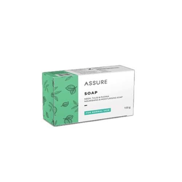 Assure Neem Tulsi & Pudina Soap For All Skin Types Pack of 8 (8 x 100 g) - Image 2