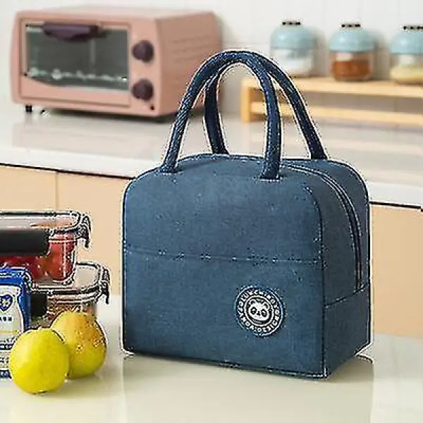 Handy Sized Bento Thermal Insulated Lunch Bag / Cover, Tiffin Bag with Outer Pouch Size 21*13cm*19cm - Image 4