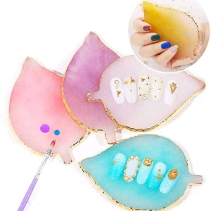 Lovely Shaped Nail Art Resin Color Palette Nail Palette Nail Art Nail Salon Maicure Nail Technician & Multipurpose Art Color Mixing Tool Palette for Artists