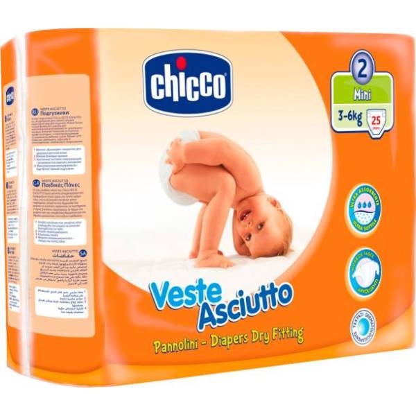 Chicco Dry Diaper Mini - 25 Pieces ( 3-6 Kg ) - Image 4