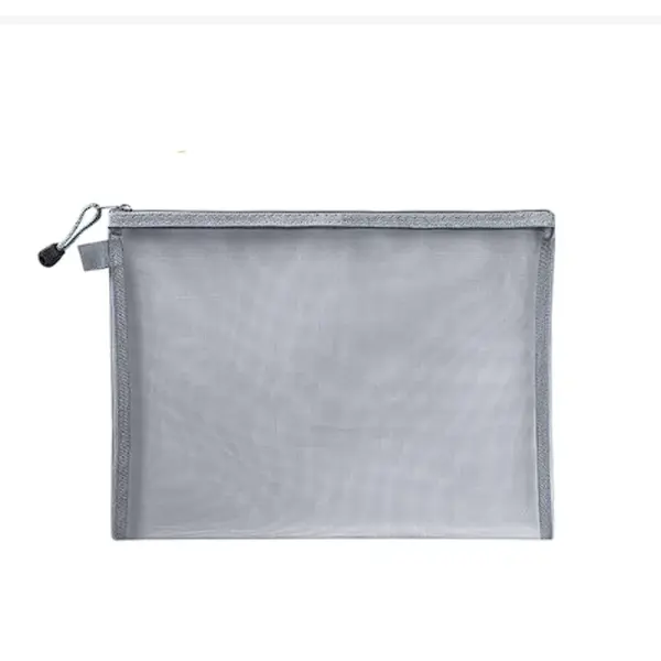 KOJA Transparent and Visible Nylon Storage Zippered Bag for School and Office, A4/A5/Horizon Size Document Bag - Image 7