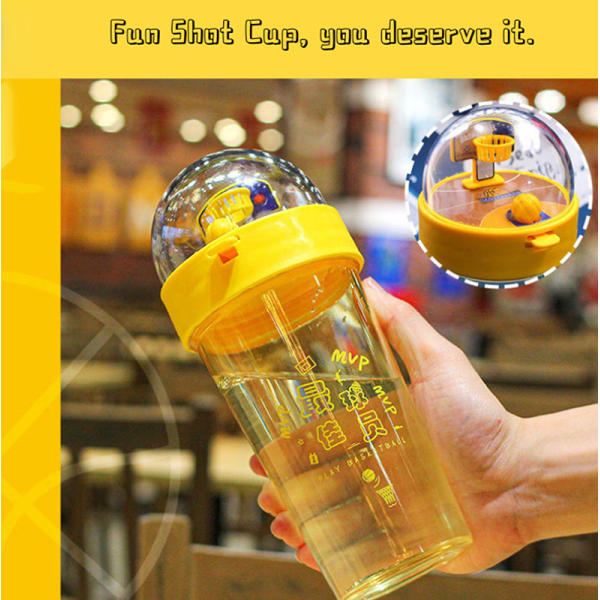 KOJA Sport Water Bottle Bts Cup Basketball Shooting Machine Water Bottle Transparent Plastic Portable Drink Bottle Travel Tea Cup - Image 5