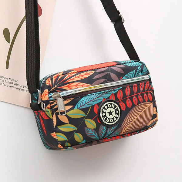KOJA Mini Messenger Bag Waterproof Nylon Shoulder Strap Bag Graffiti Crossbody Bag - Image 4