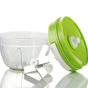 Easy Spin Veg Cutter Fruit Nut Onion Chopper // Hand Pull Grinder Mixer Food Processor Spice Cutter, Mincer, Blender (1Pcs)