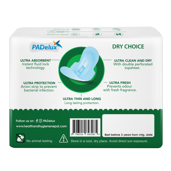 PADelux  Antibacterial Sanitary pads Dry Choice 290 mm XL (10 Pads) - Image 5