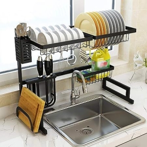 Single Layer Stainless Steel Dish Drainer Rack