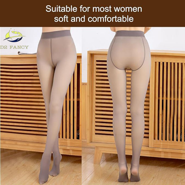 Warm Winter Fake Skin Transparent High Waist Stretchy Leggings Stockings For Women | Fashion Warm Stretchy Leggins For Women - Image 4