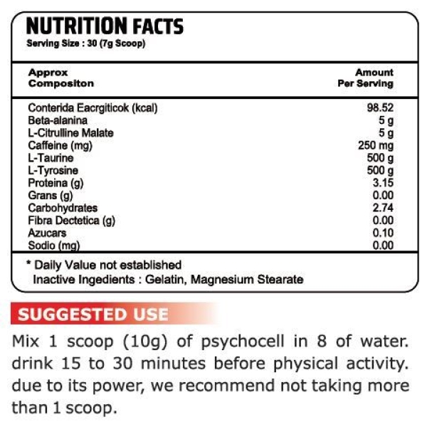 Psycho Muscles Psychocell Preworkout 30 Servings - Image 3