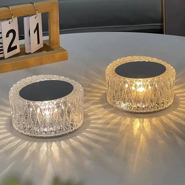 Crystal Atmosphere Desk Lamp Touch Control Brightness RGB bedside Lamp - Image 3