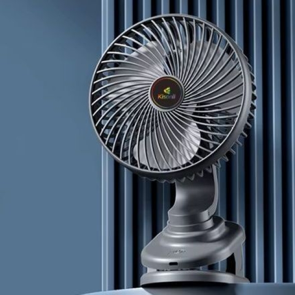 KISONLI F104 Flexible Adjustable Mini Clip Fan Rechargeable Desktop Fan - Image 4