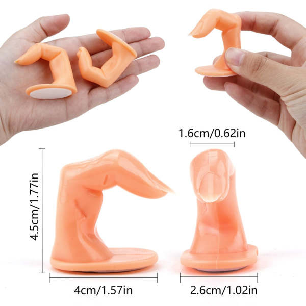 Fake Finger for Nail Art Practice Self Adhesive Professional Practice Finger Nails - Image 4